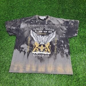 Vintage 1998 Lacona Bike Rally Shirt XL 24x26 Bleached Lion